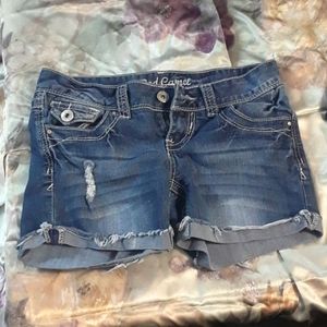 Red camel . Daisy dukes  like new